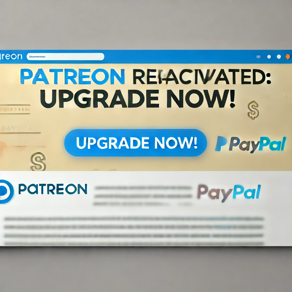 Paypal mit Patreon möglich und wichtige Info an bestehende Patreons (Update)